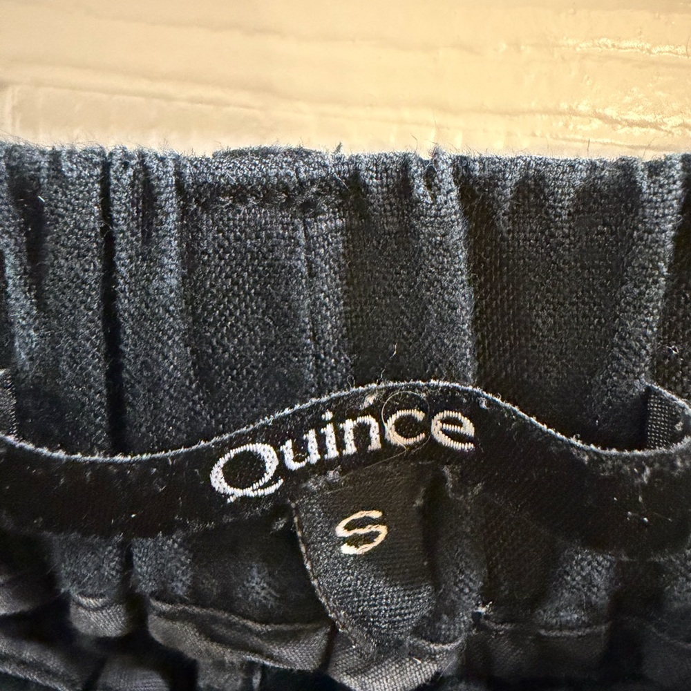 Quince Black Linen Women's Casual Pants - Picture 2 of 5